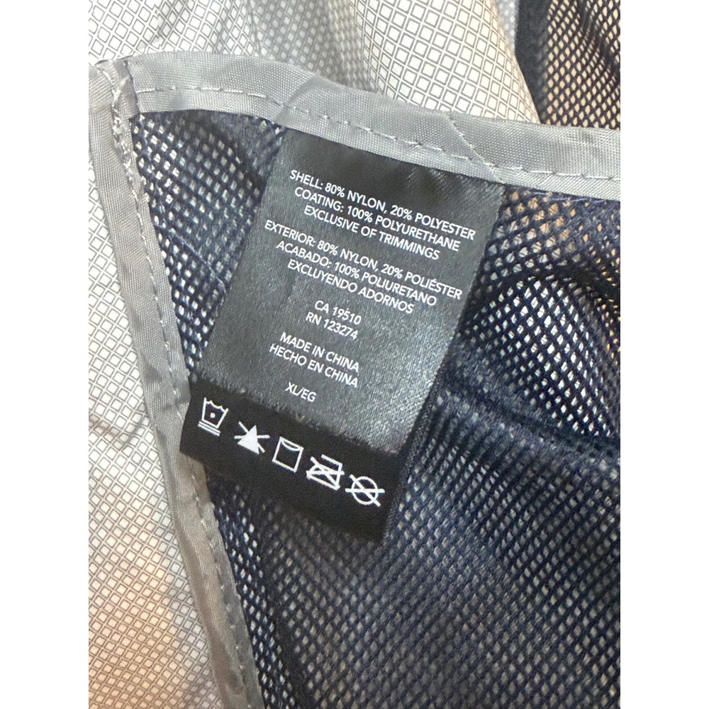 Paradox Costco Mens XL Blue Waterproof Breathable Hooded Rain Jacket Windbreaker - Picture 12 of 12